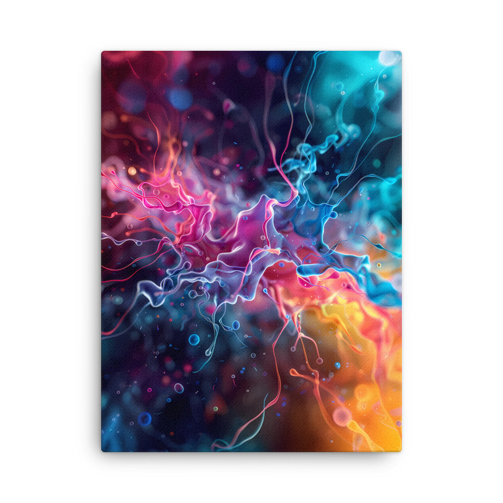 "Dopamine Dreamscape" - Abstract Canvas Wall Art