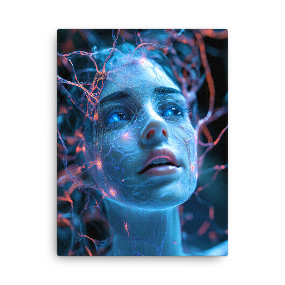 "Electric Dreams" - Portrait Canvas Wall Art