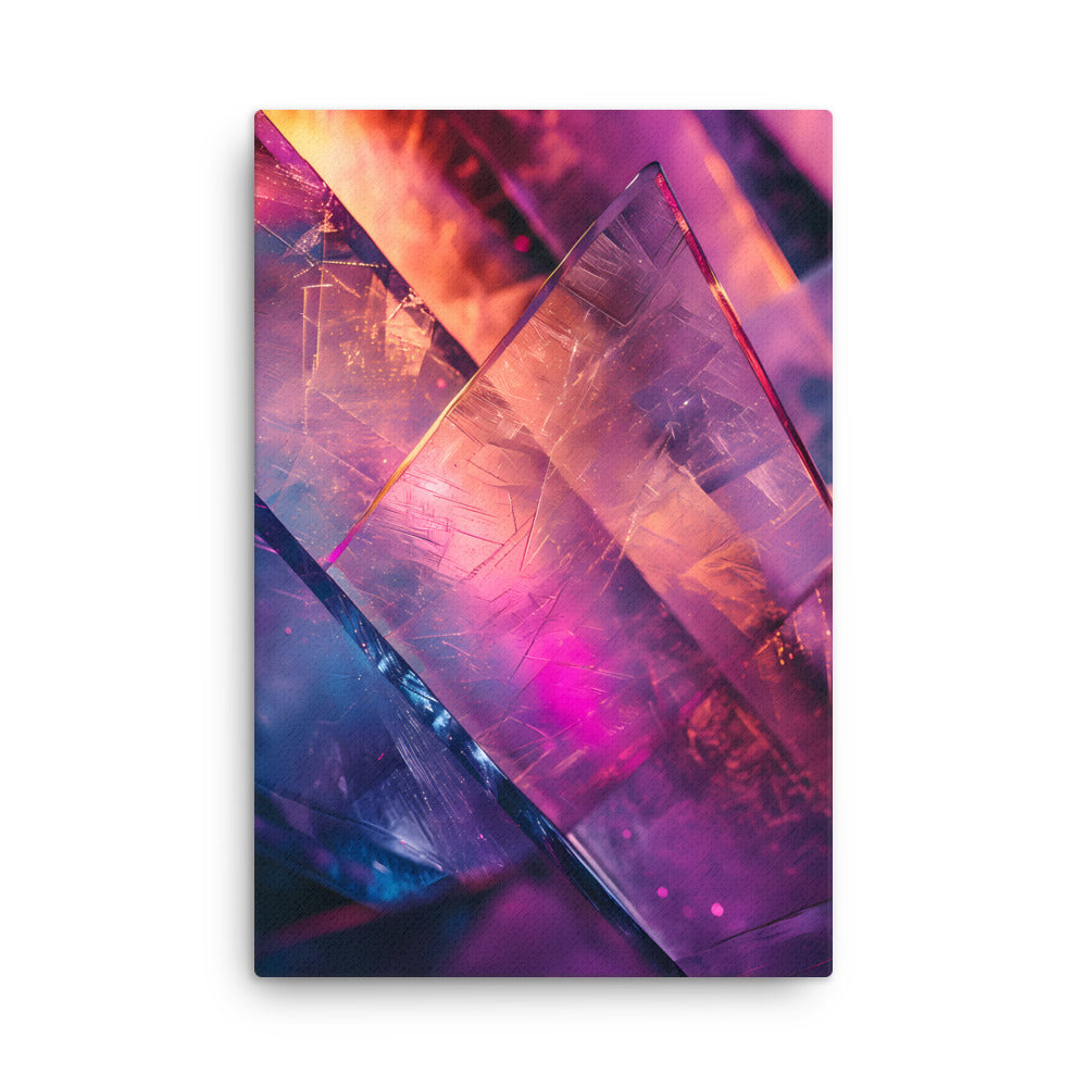 "Prismatic Luminescence" - Abstract Canvas Wall Art