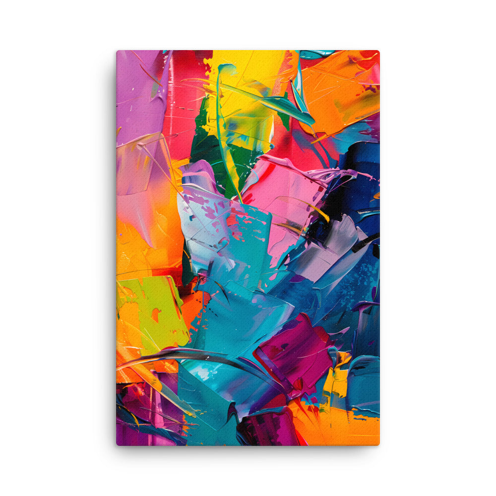 "Vibrant Symphony" - Abstract Canvas Wall Art