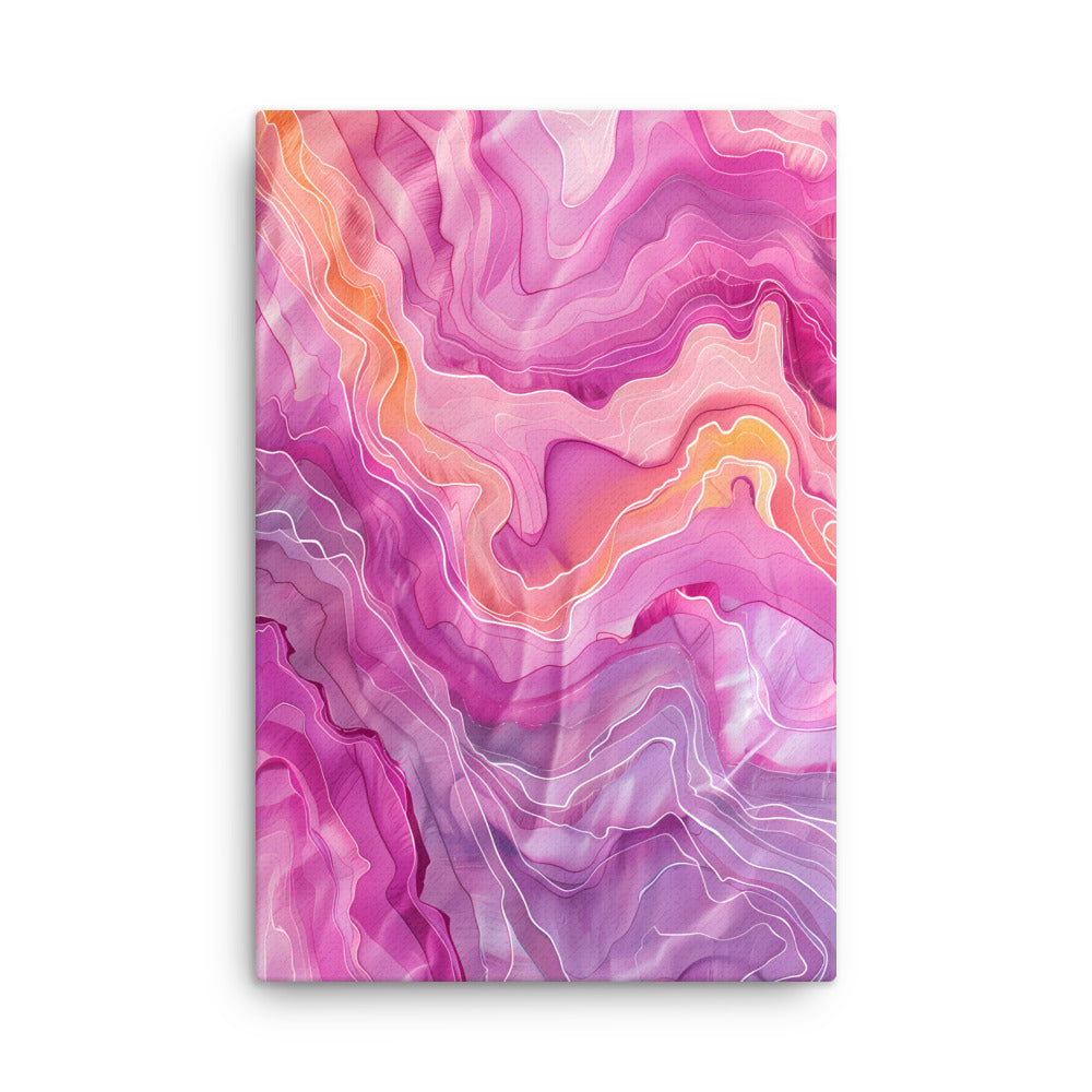 "Ethereal Geode" - Abstract Canvas Wall Art