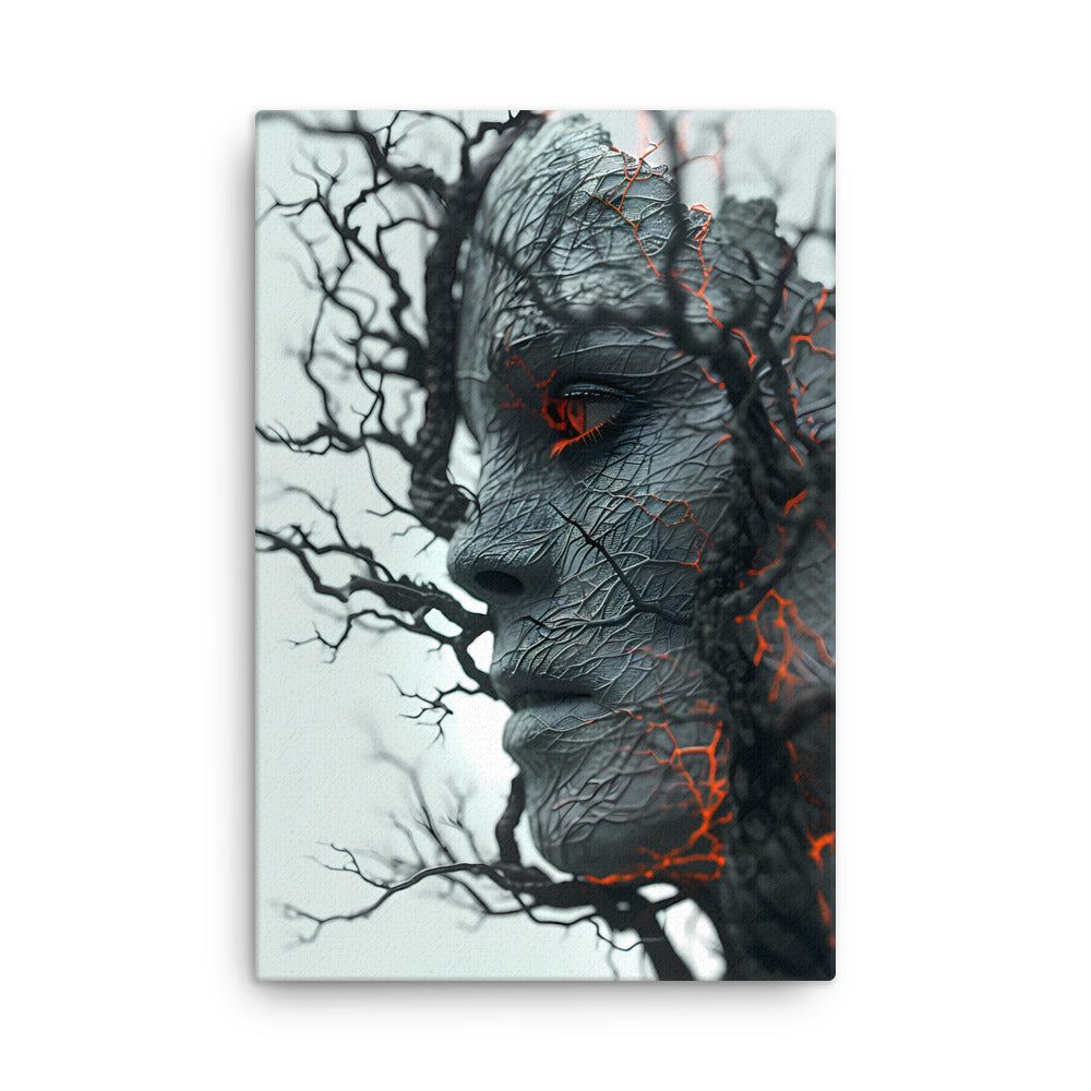 "Symbiotic Resonance" - Portrait Canvas Wall Art