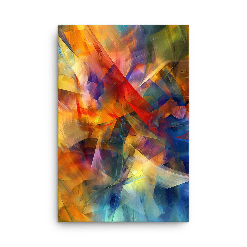 "Chromatic Crescendo" - Abstract Canvas Wall Art