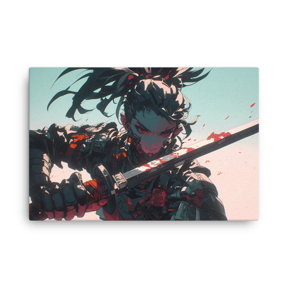 "Blooded Blade of the Samurai" - Anime Canvas Wall Art