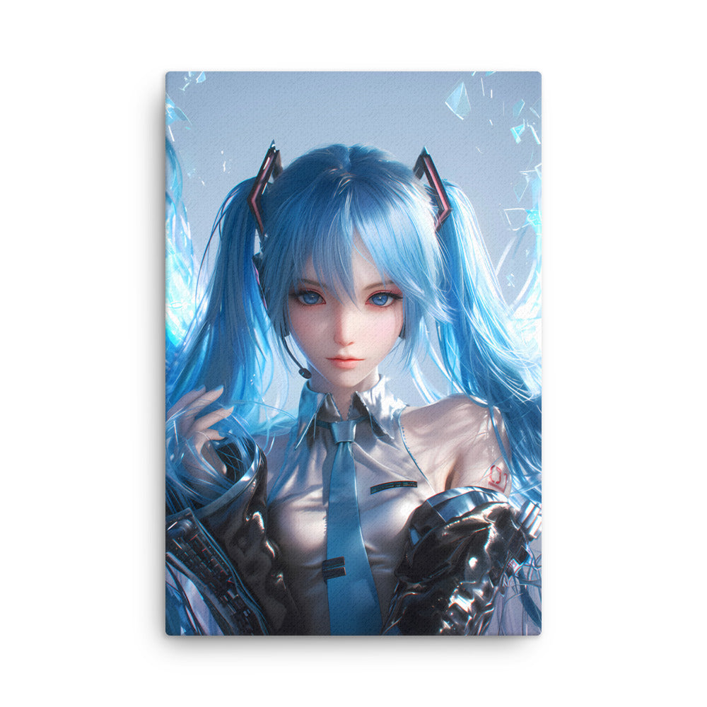 "Ethereal Blue Diva" - Portrait Canvas Wall Art