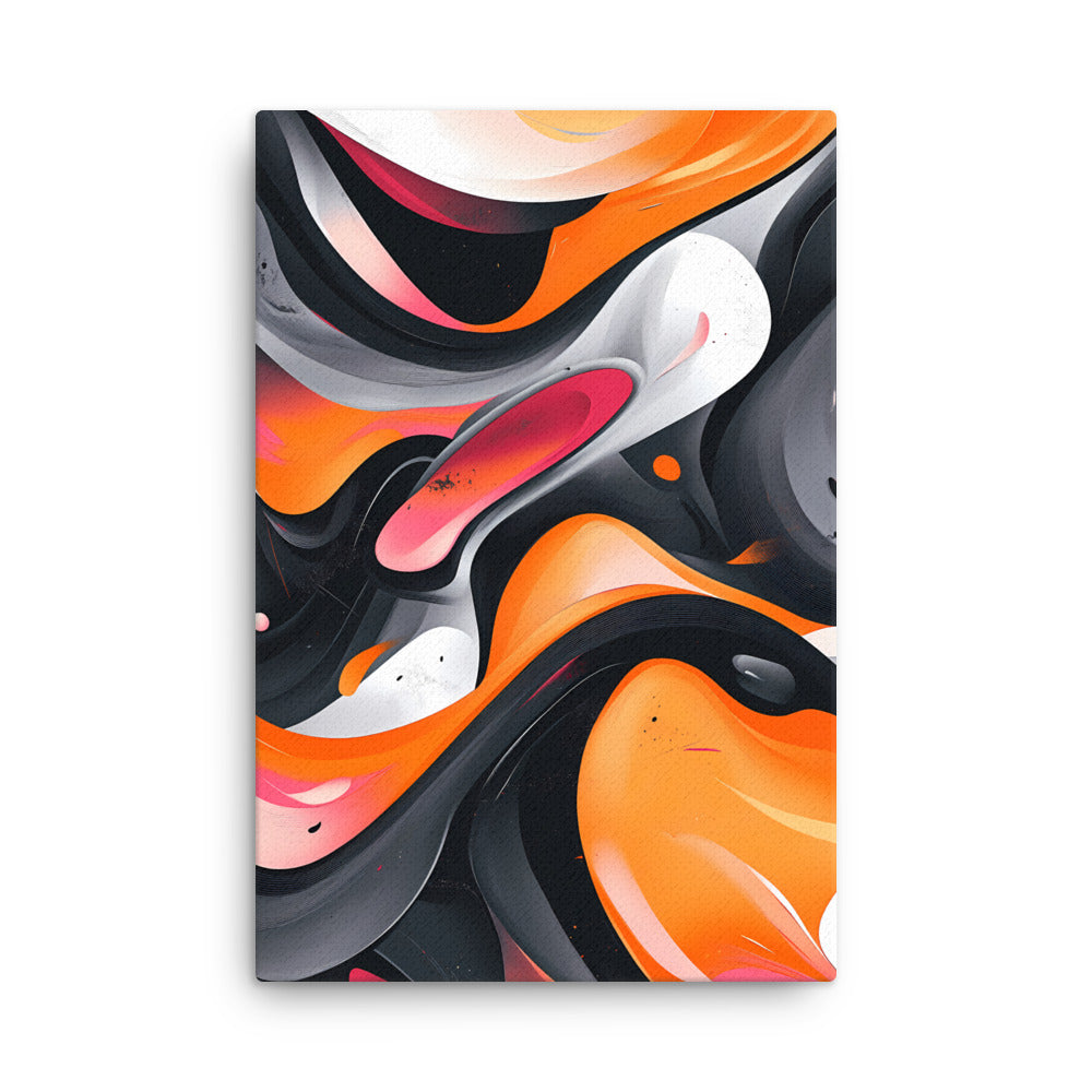 "Dynamic Fluidity" - Abstract Canvas Wall Art