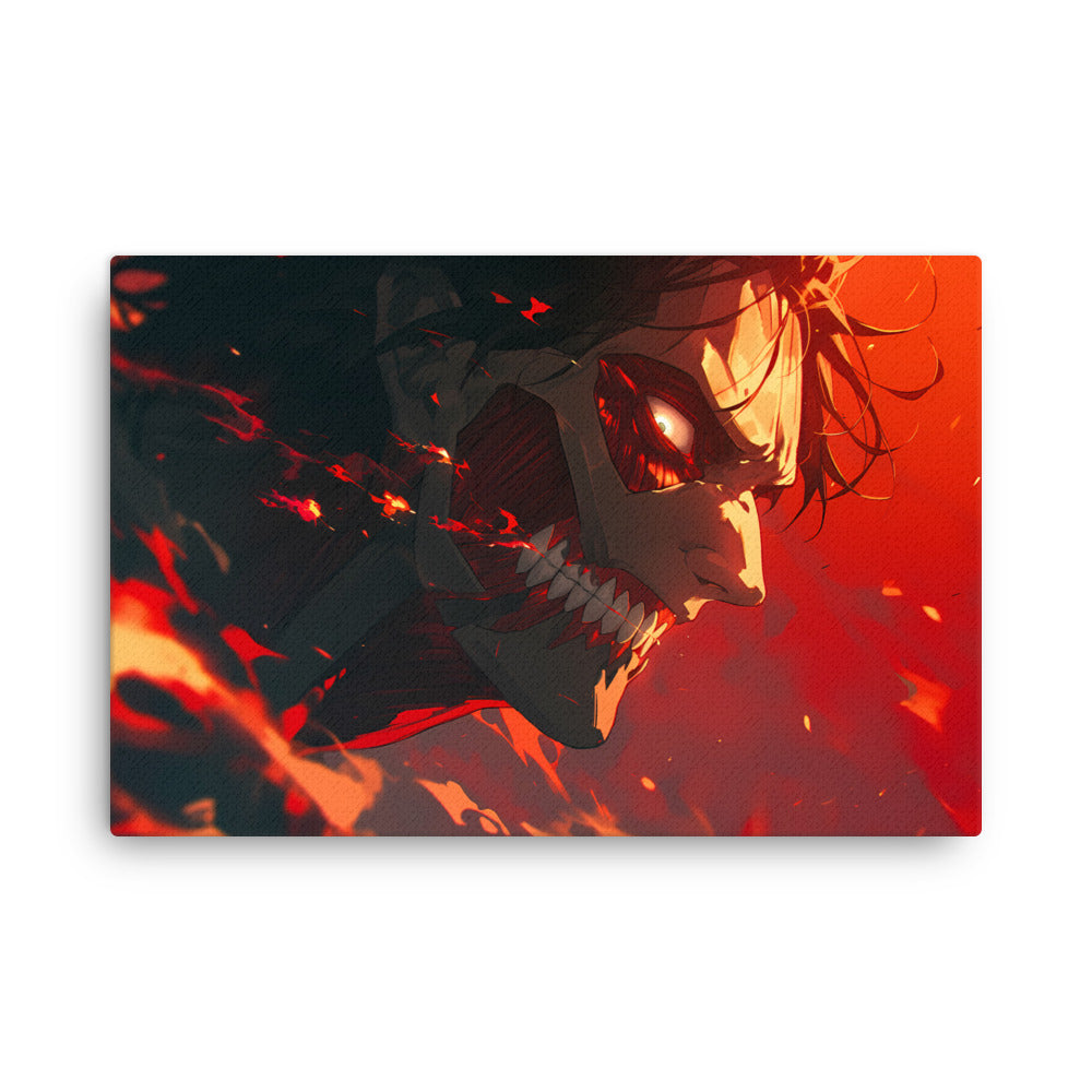 "Titan's Wrath" - Anime Canvas Wall Art