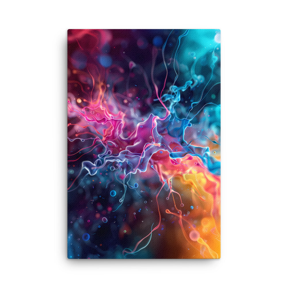 "Dopamine Dreamscape" - Abstract Canvas Wall Art