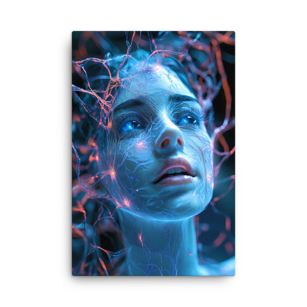 "Electric Dreams" - Portrait Canvas Wall Art