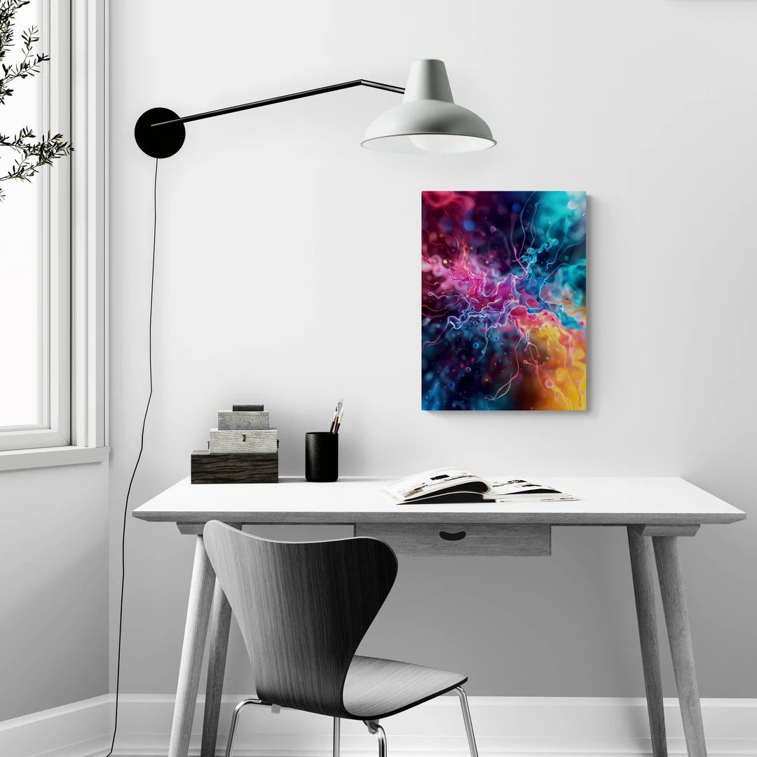 "Dopamine Dreamscape" - Abstract Canvas Wall Art